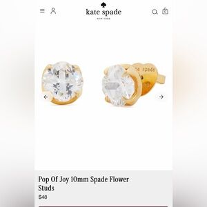kate spade Gold-Tone Clear Crystal Stud Earrings